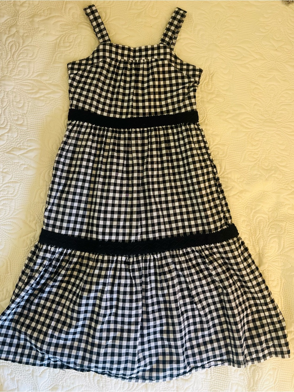 Janie and Jack Black and White Gingham Sundress